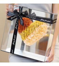 永生花：镜面玫瑰 橙色款